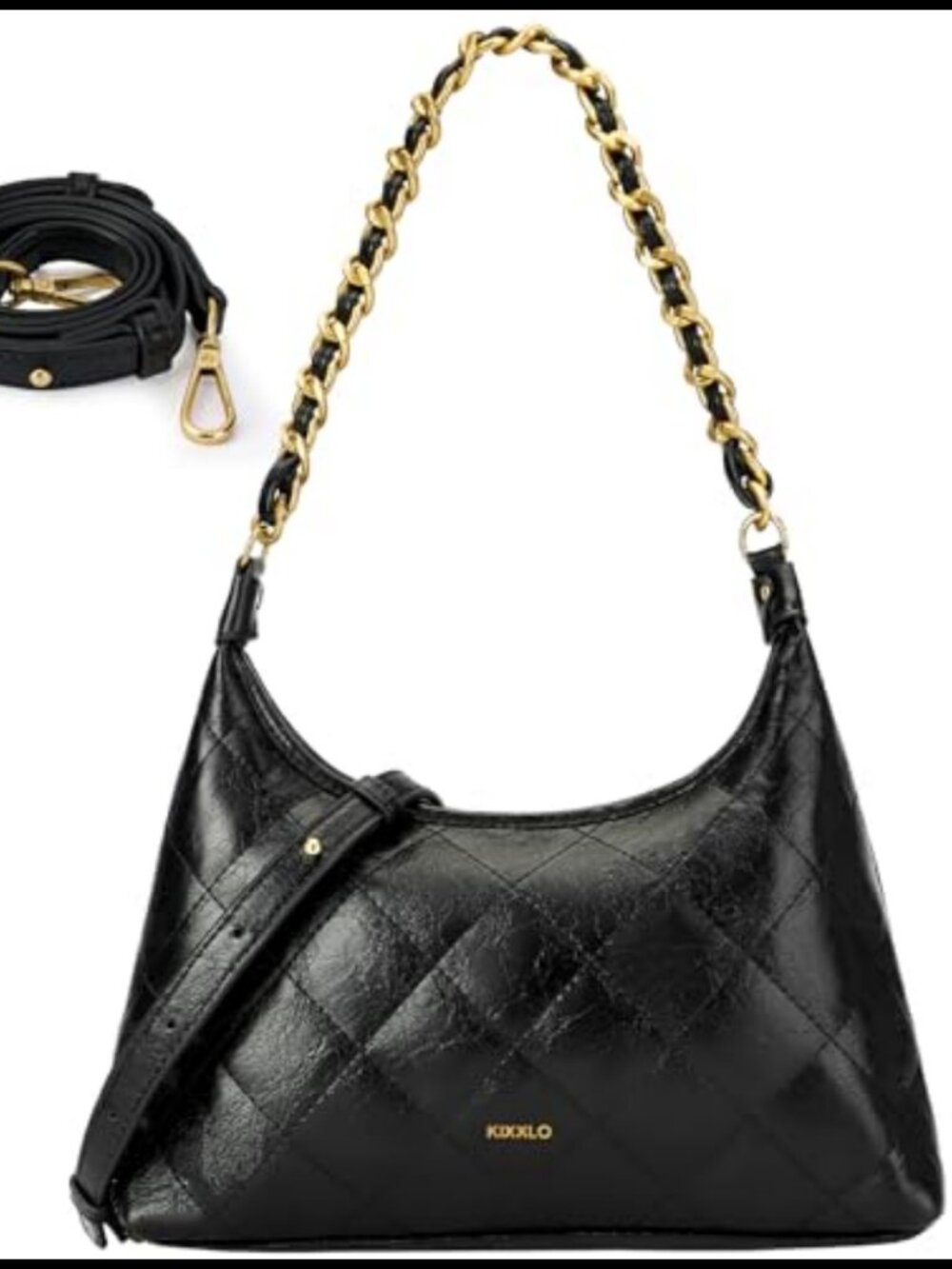 Vegan Leather Crescent Shoulder Bag Crossbody Vintage Hobo Handbag Small
